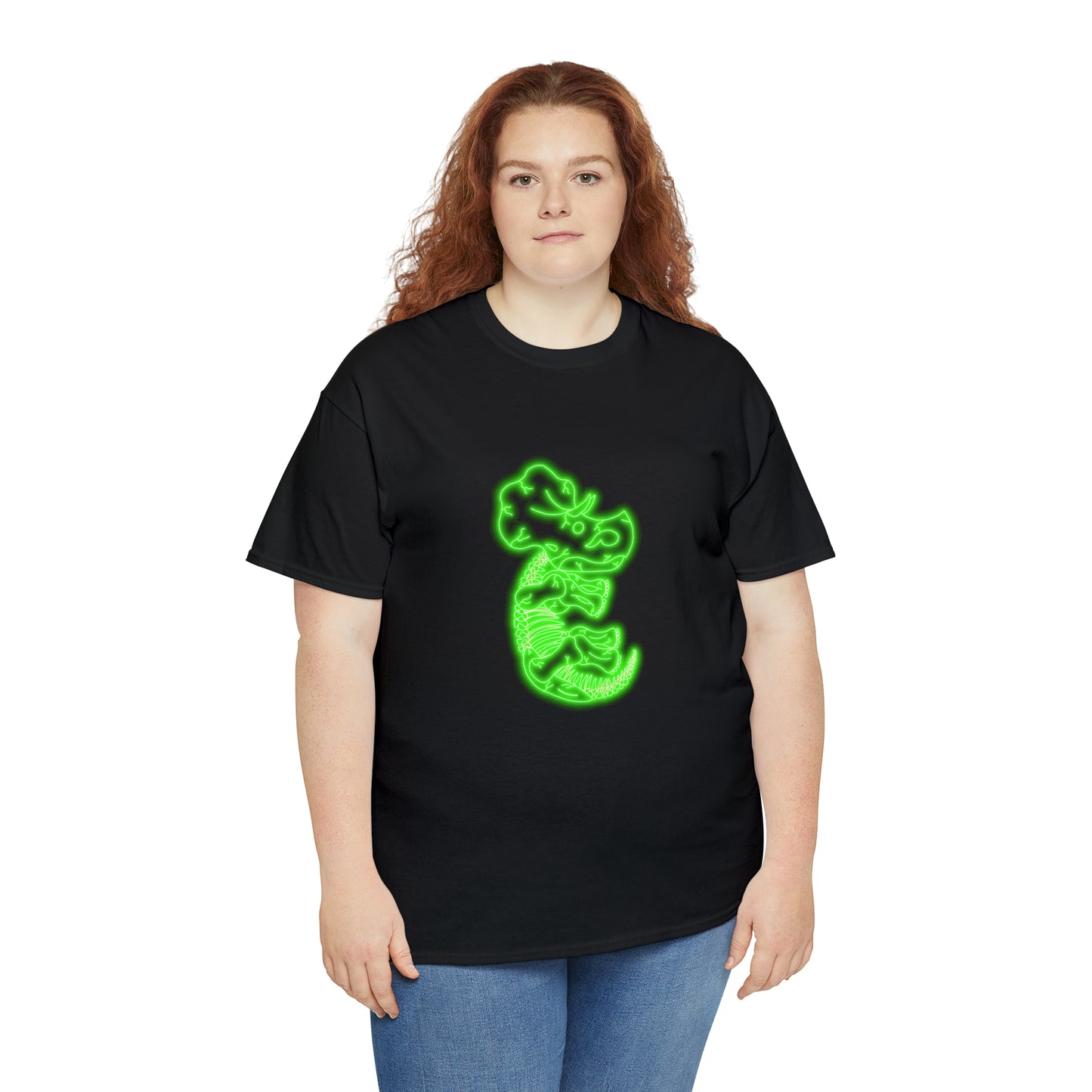 NEON Triceratops Skeleton Tee - Green