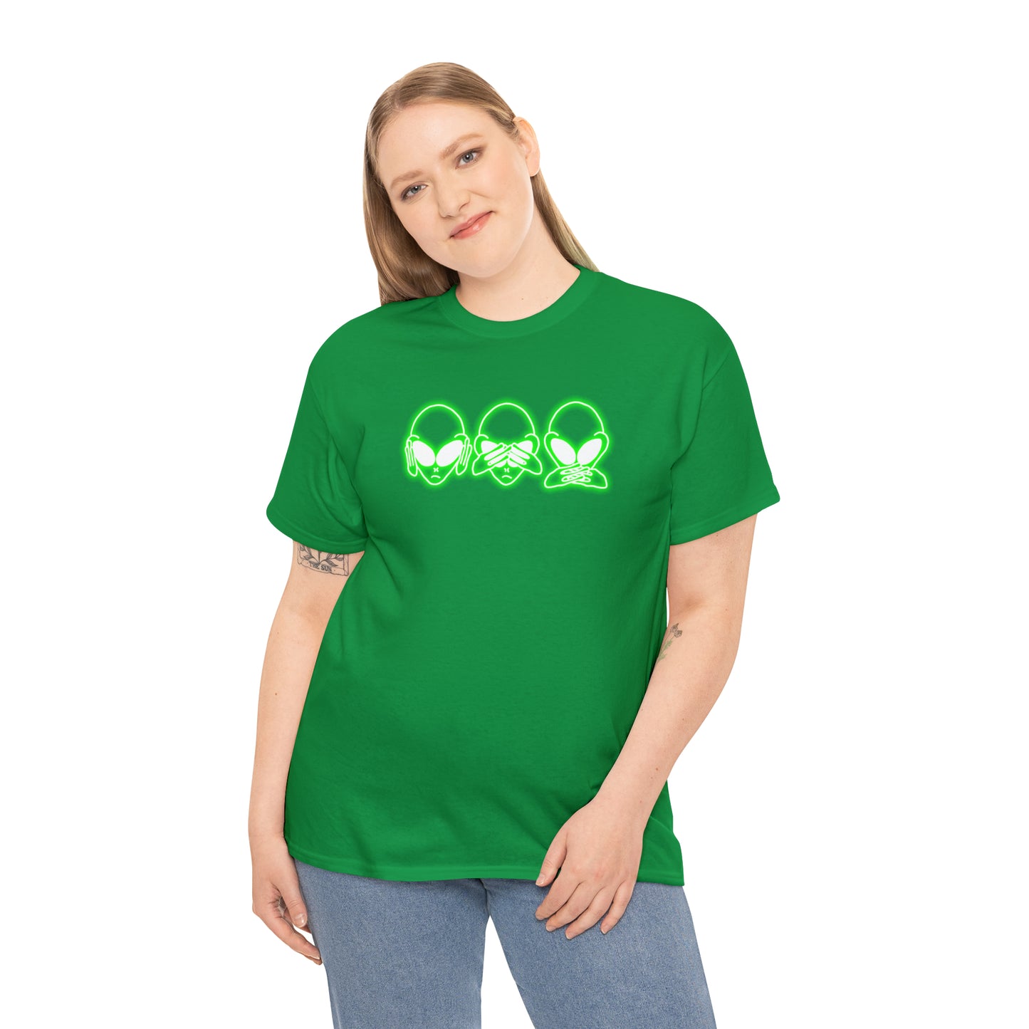 NEON Alien Hear No Evil, See No Evil, Speak No Evil Tee