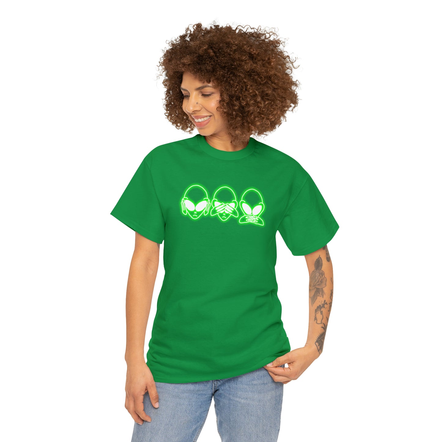 NEON Alien Hear No Evil, See No Evil, Speak No Evil Tee