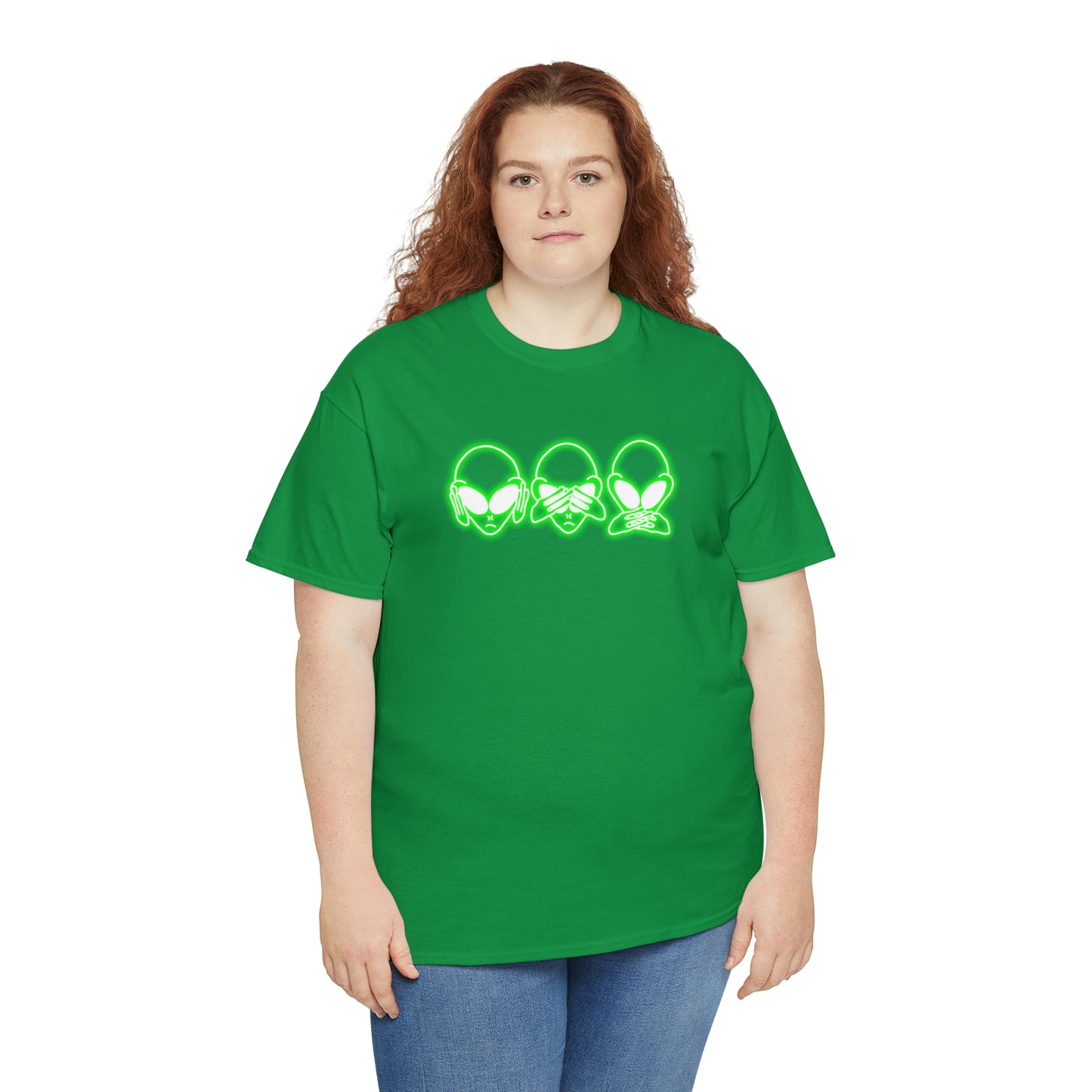 NEON Alien Hear No Evil, See No Evil, Speak No Evil Tee