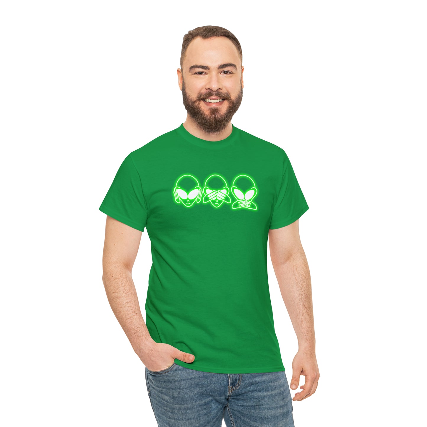 NEON Alien Hear No Evil, See No Evil, Speak No Evil Tee