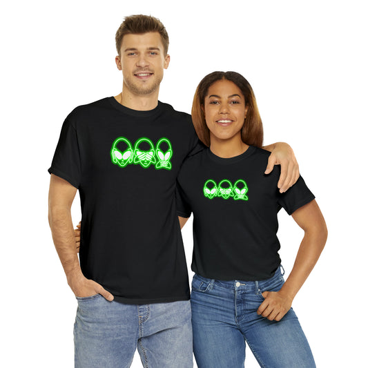 NEON Alien Hear No Evil, See No Evil, Speak No Evil Tee