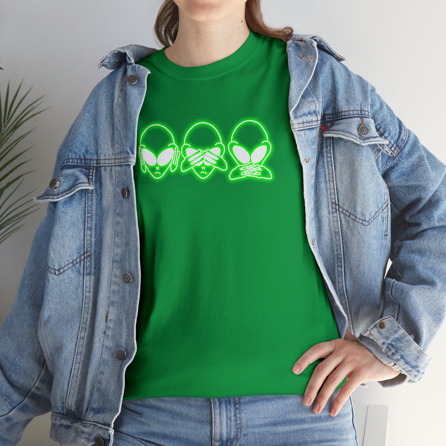 NEON Alien Hear No Evil, See No Evil, Speak No Evil Tee