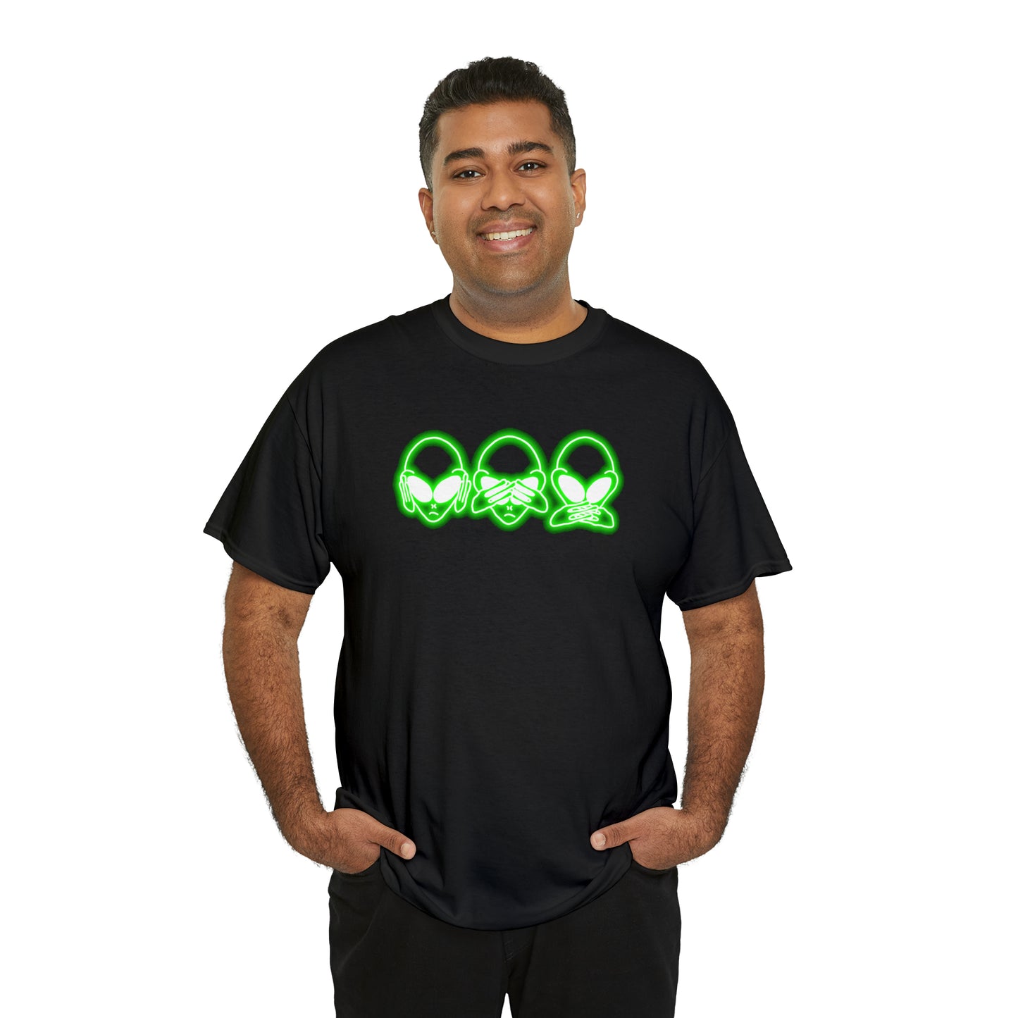 NEON Alien Hear No Evil, See No Evil, Speak No Evil Tee