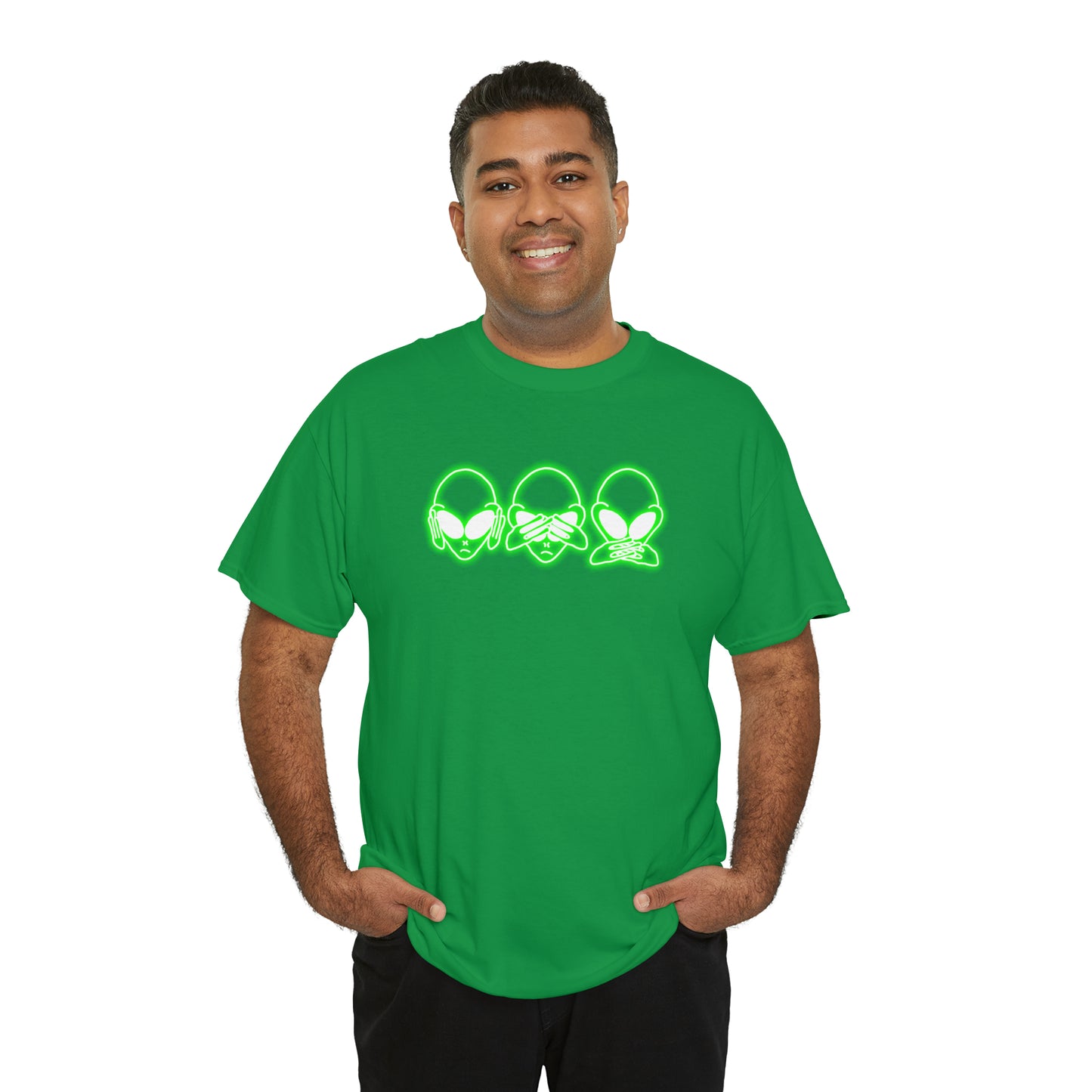 NEON Alien Hear No Evil, See No Evil, Speak No Evil Tee