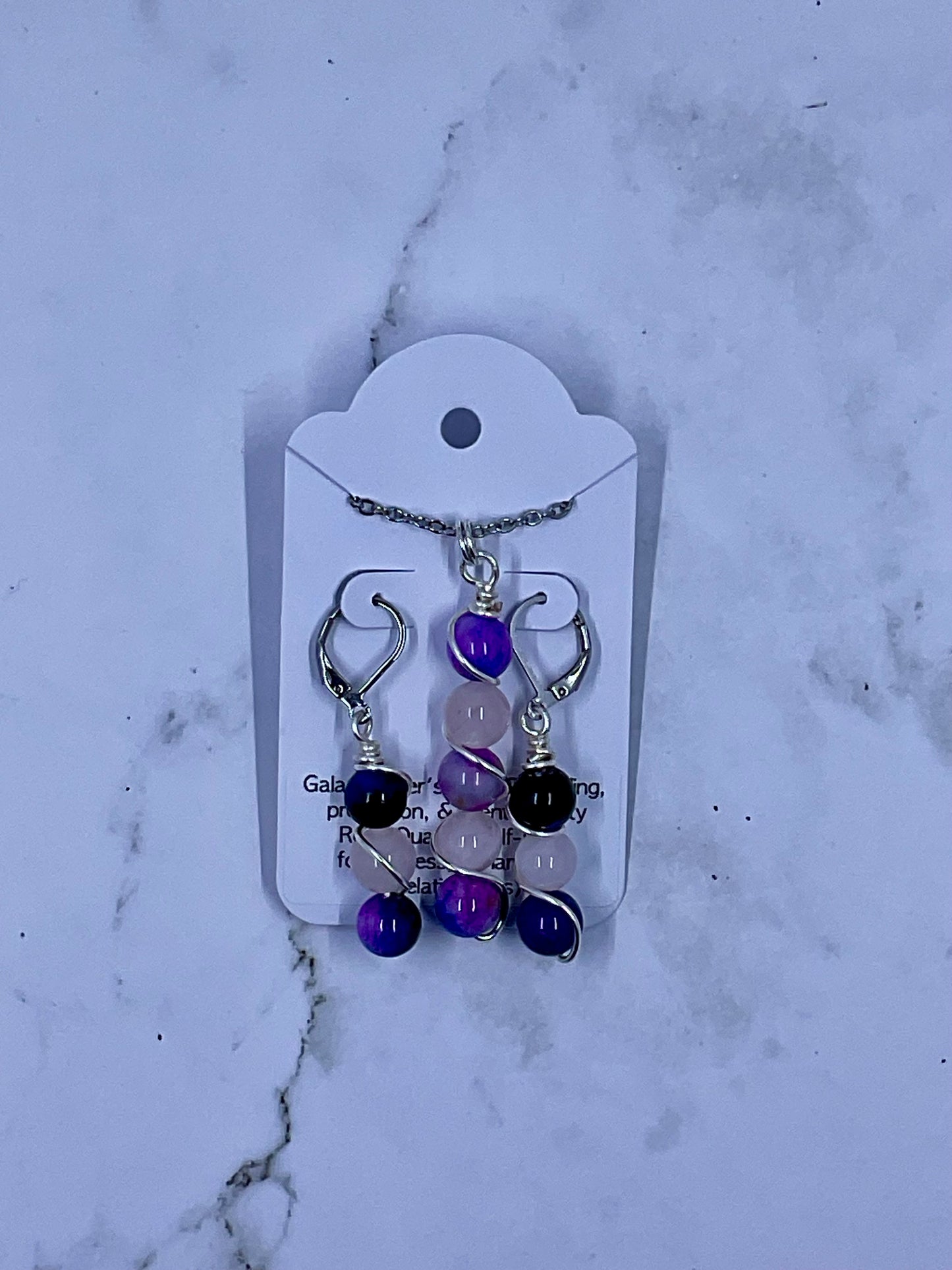 Wrapped Bead Necklace & Earring Sets