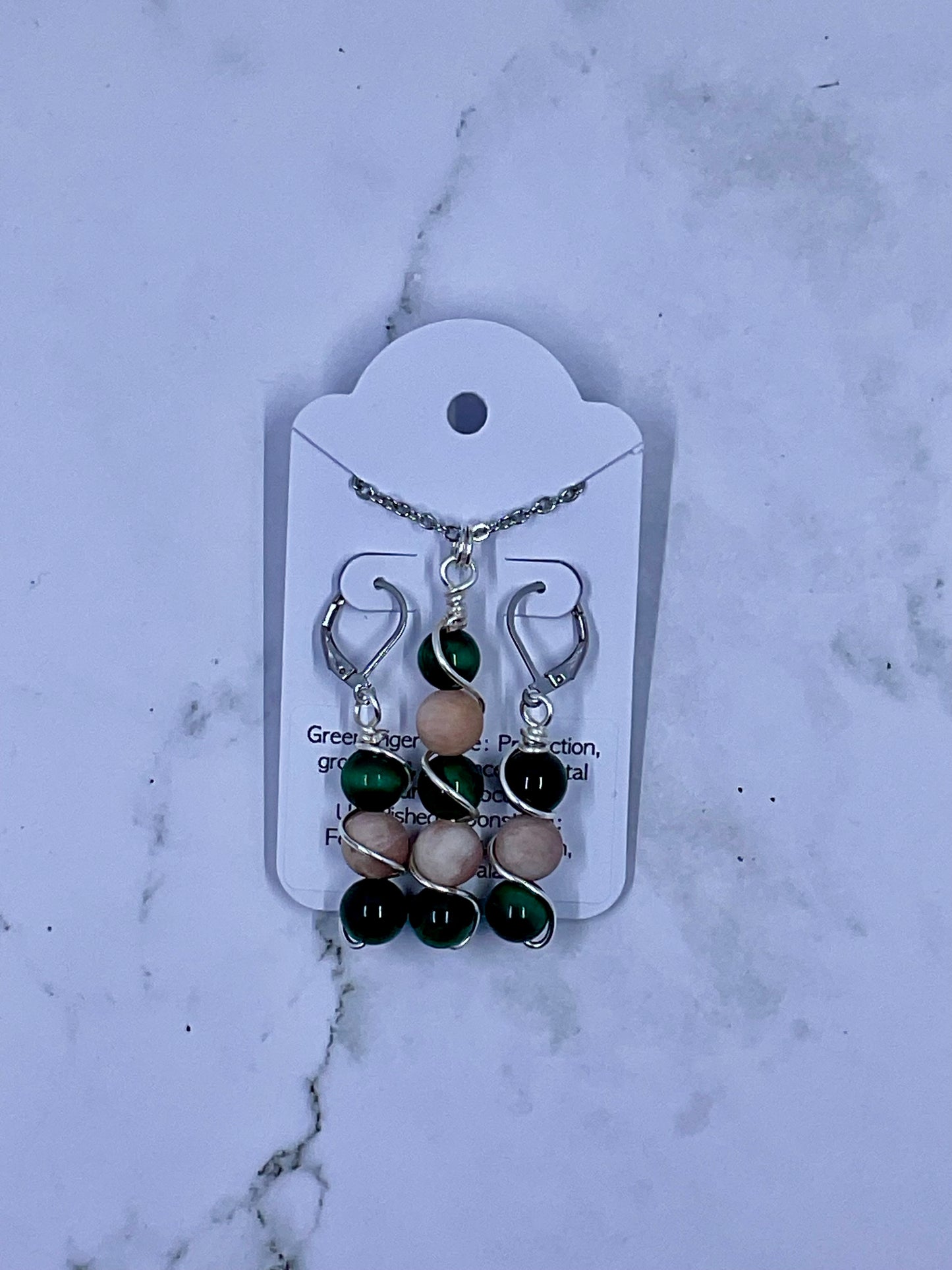 Wrapped Bead Necklace & Earring Sets
