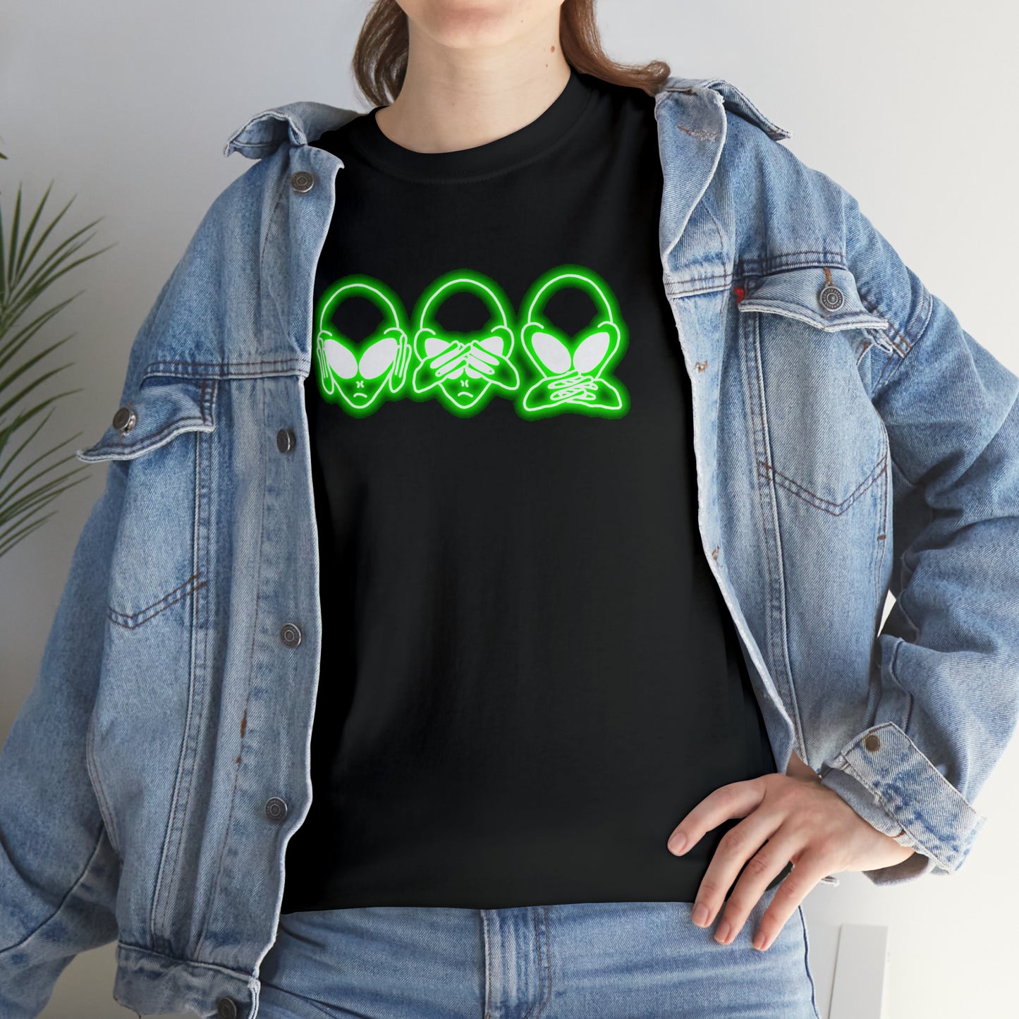 NEON Alien Hear No Evil, See No Evil, Speak No Evil Tee