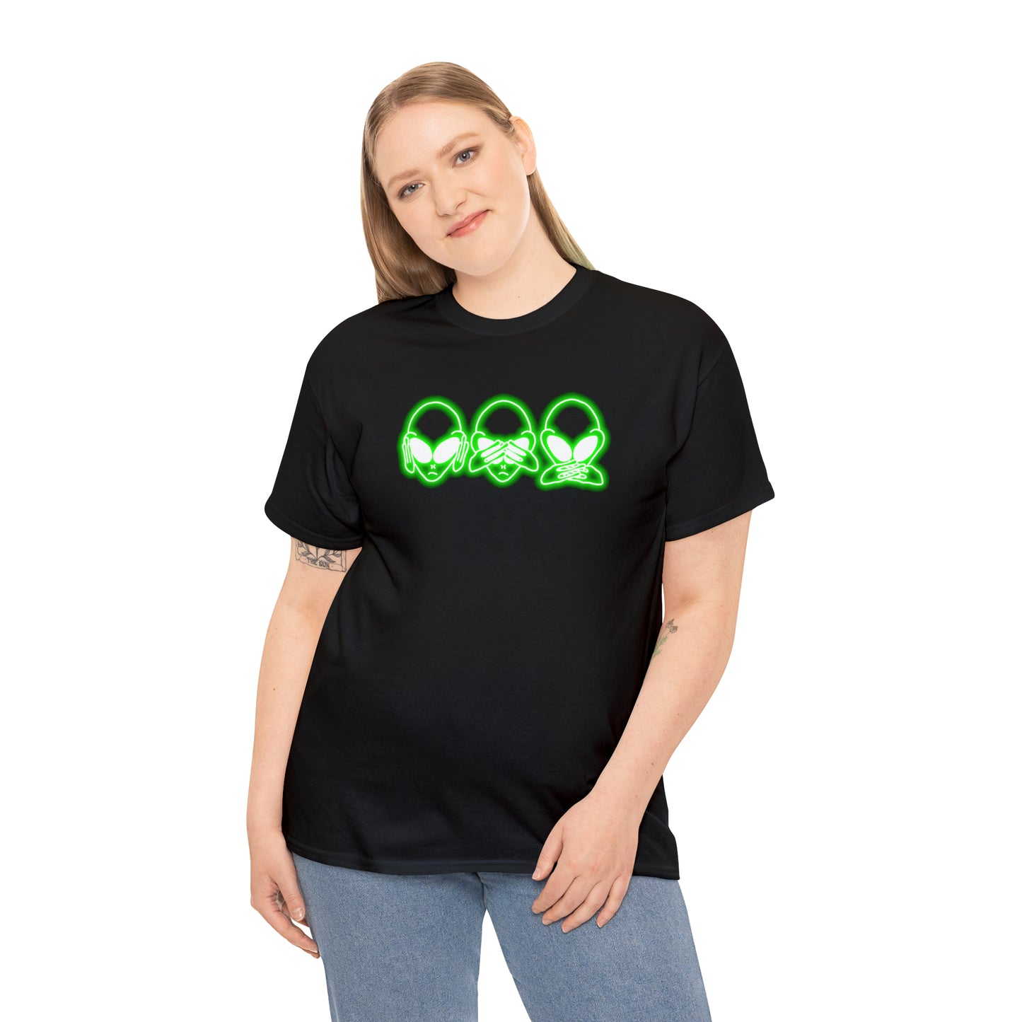 NEON Alien Hear No Evil, See No Evil, Speak No Evil Tee