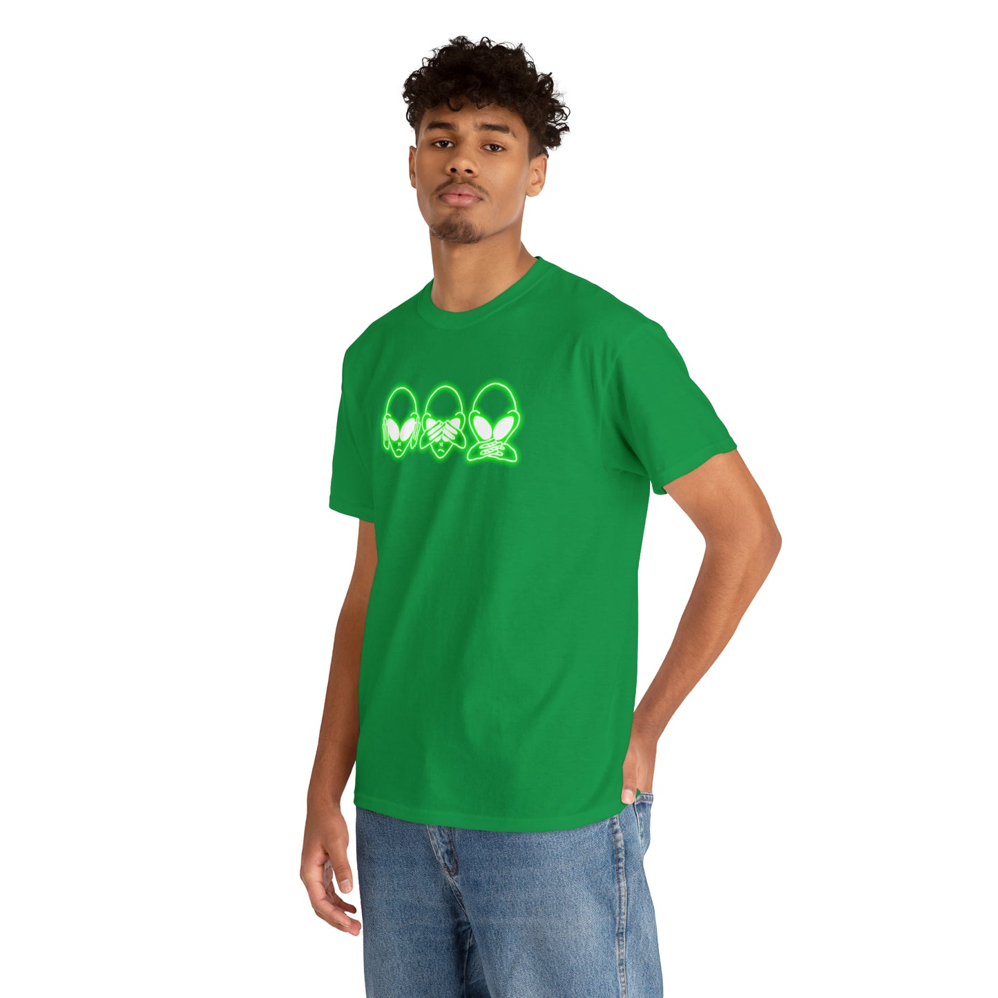 NEON Alien Hear No Evil, See No Evil, Speak No Evil Tee