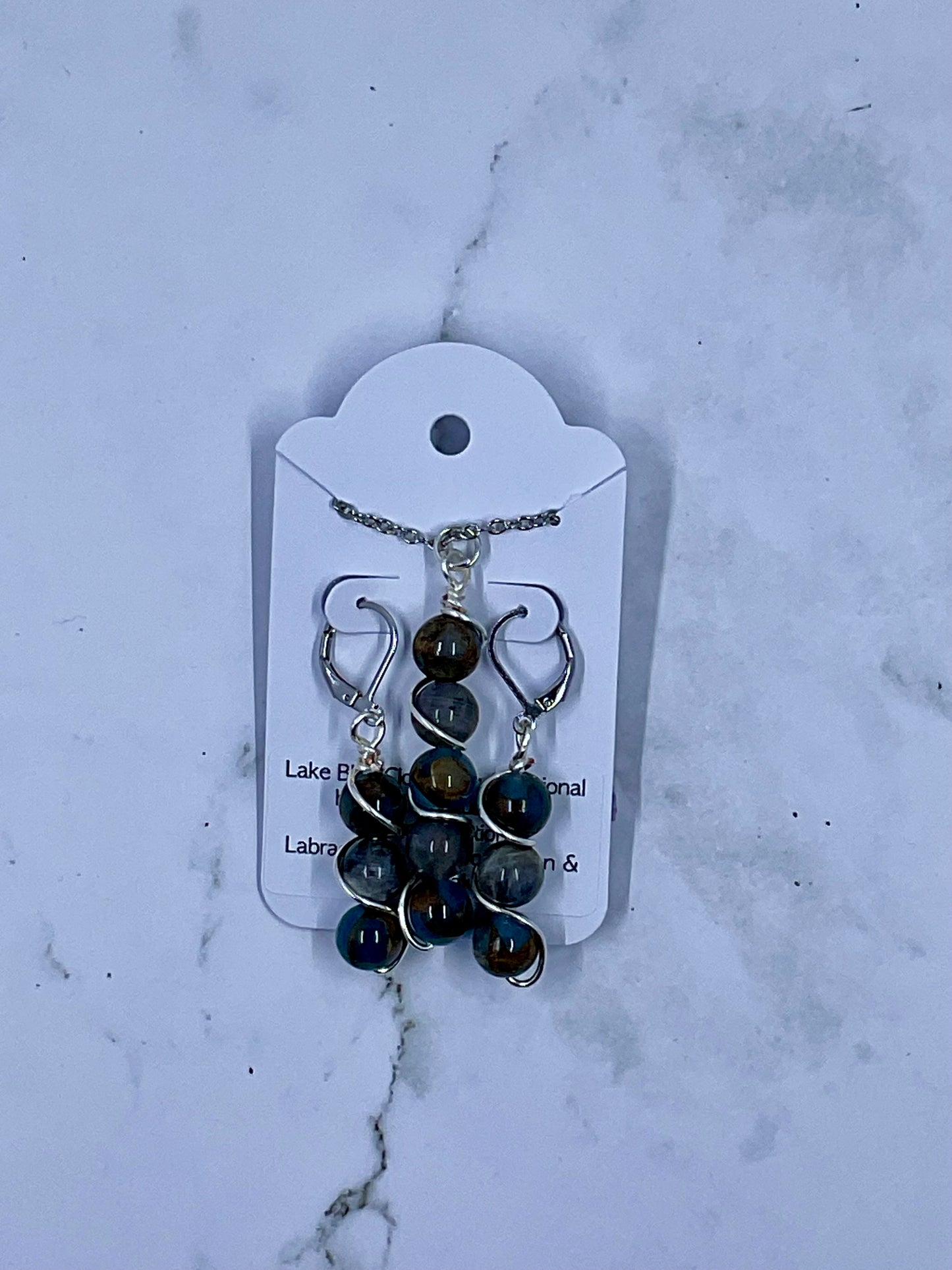Wrapped Bead Necklace & Earring Sets