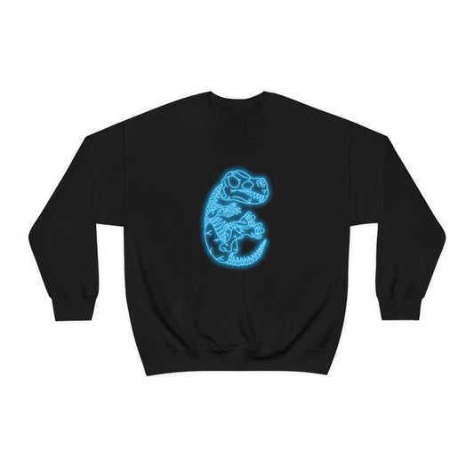 NEON T-Rex Skeleton Sweatshirt - Blue