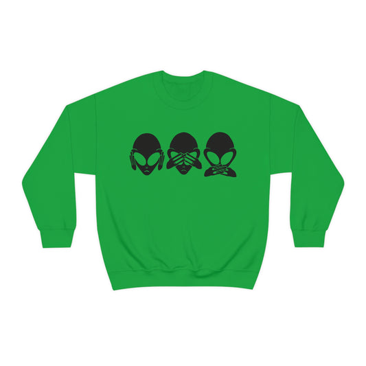 Alien Hear No Evil, See No Evil, Speak No Evil Sweatshirt