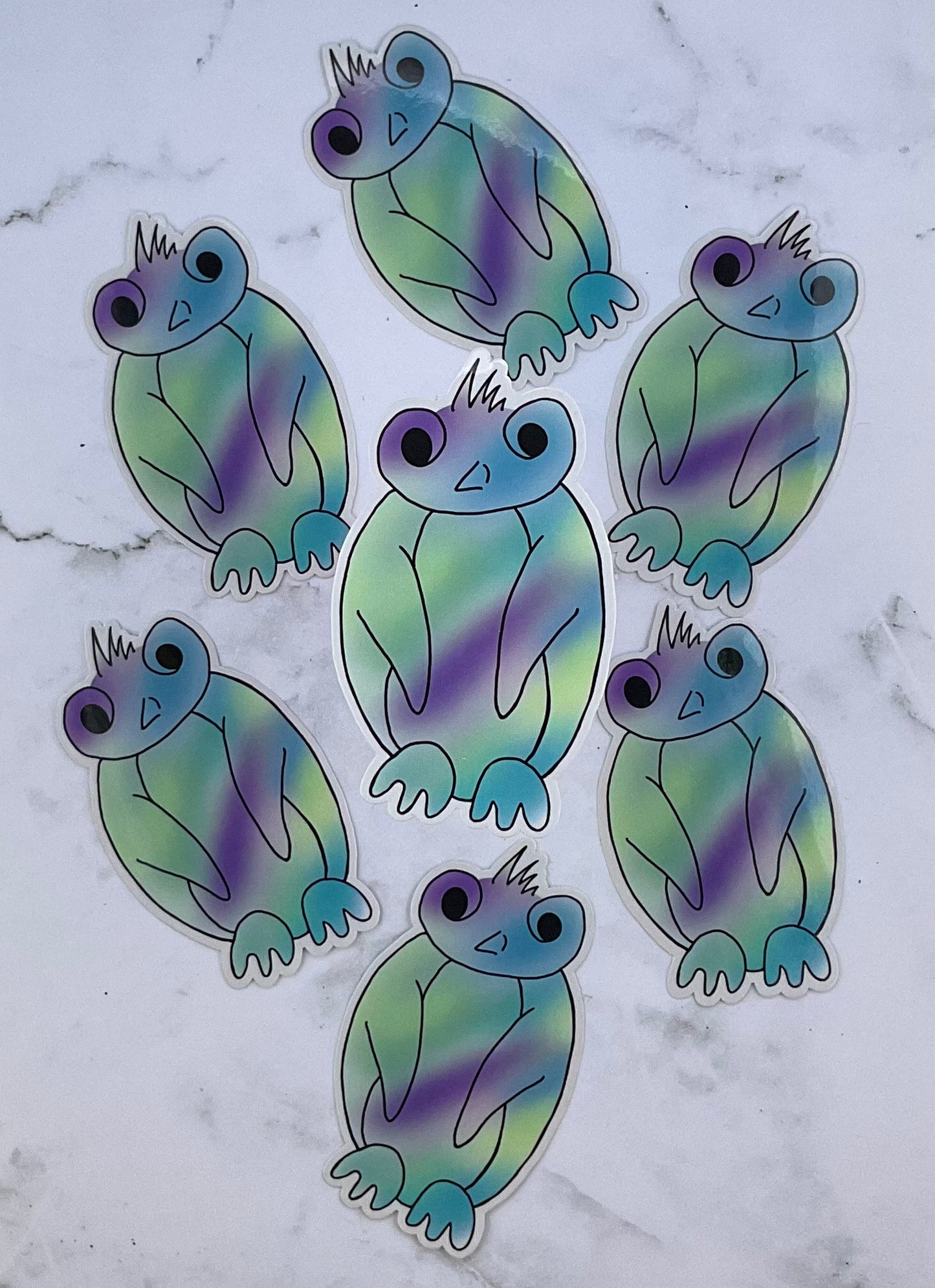Swirly Face Animal Stickers