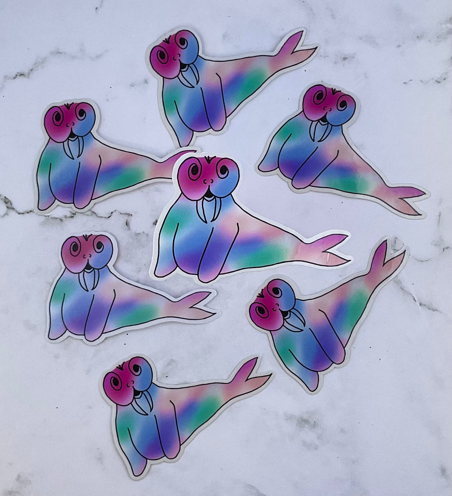 Swirly Face Animal Stickers