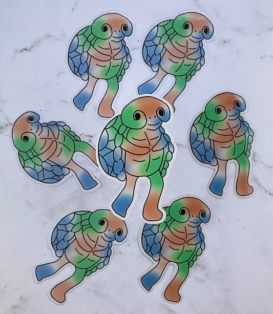 Swirly Face Animal Stickers