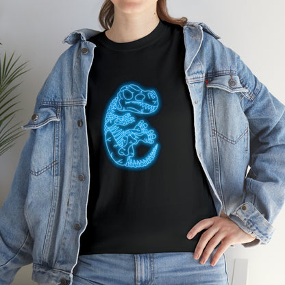 NEON T-Rex Skeleton Tee - Blue