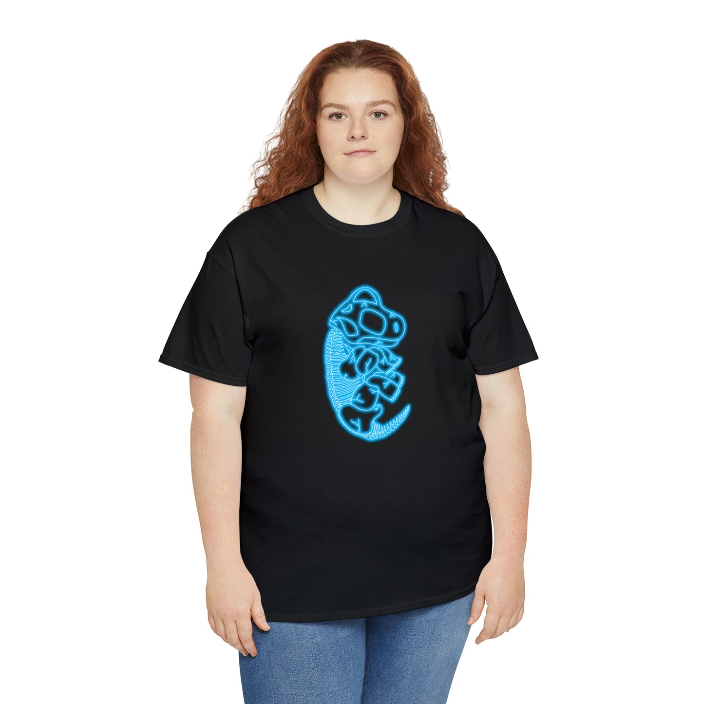 NEON Brachiosaurus Skeleton Tee - Blue