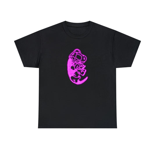 NEON Brachiosaurus Skeleton Tee - Pink