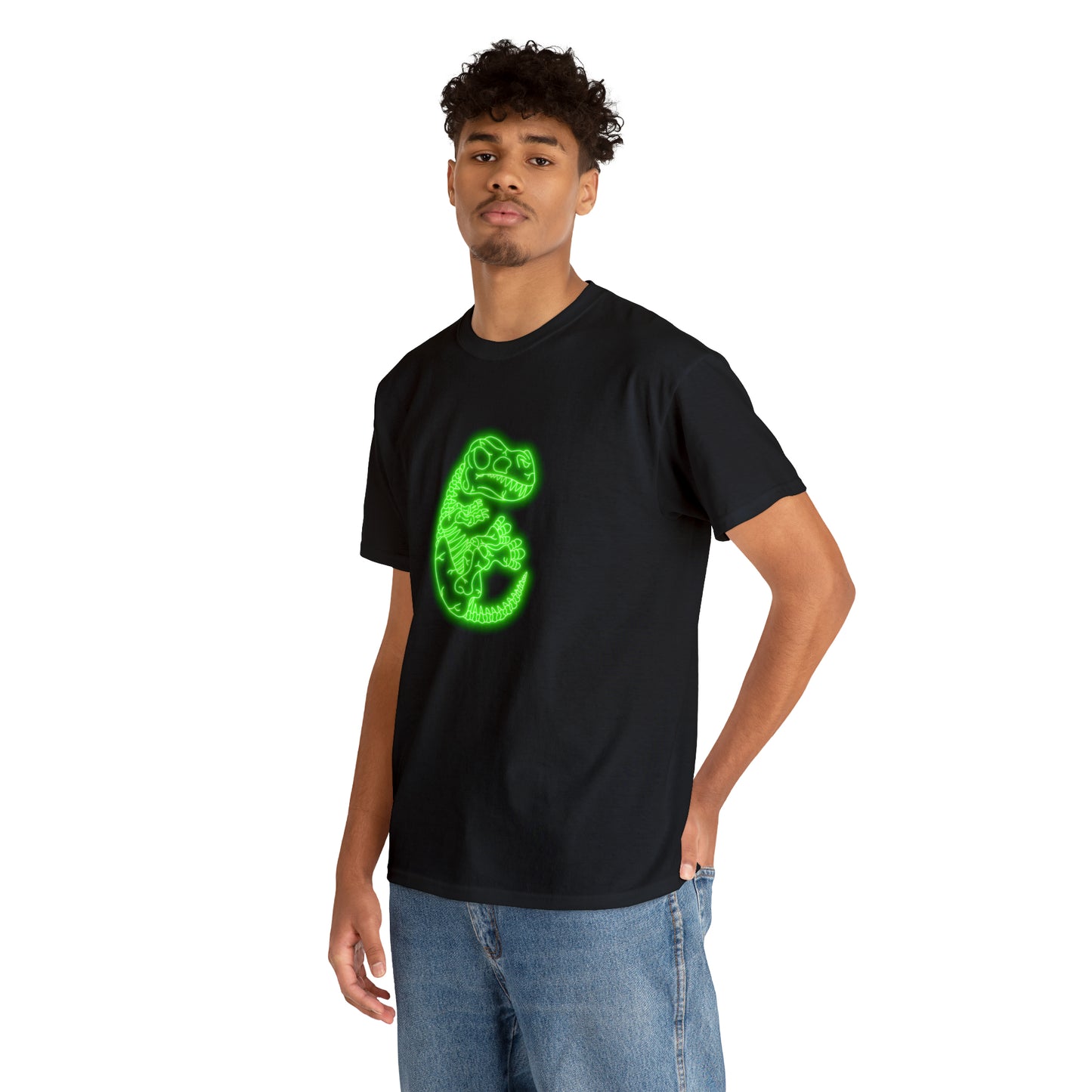 NEON T-Rex Skeleton Tee - Green