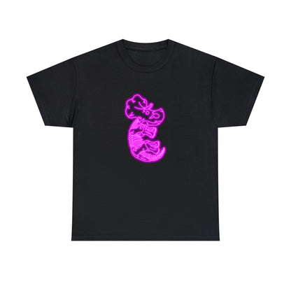 NEON Triceratops Skeleton Tee - Pink