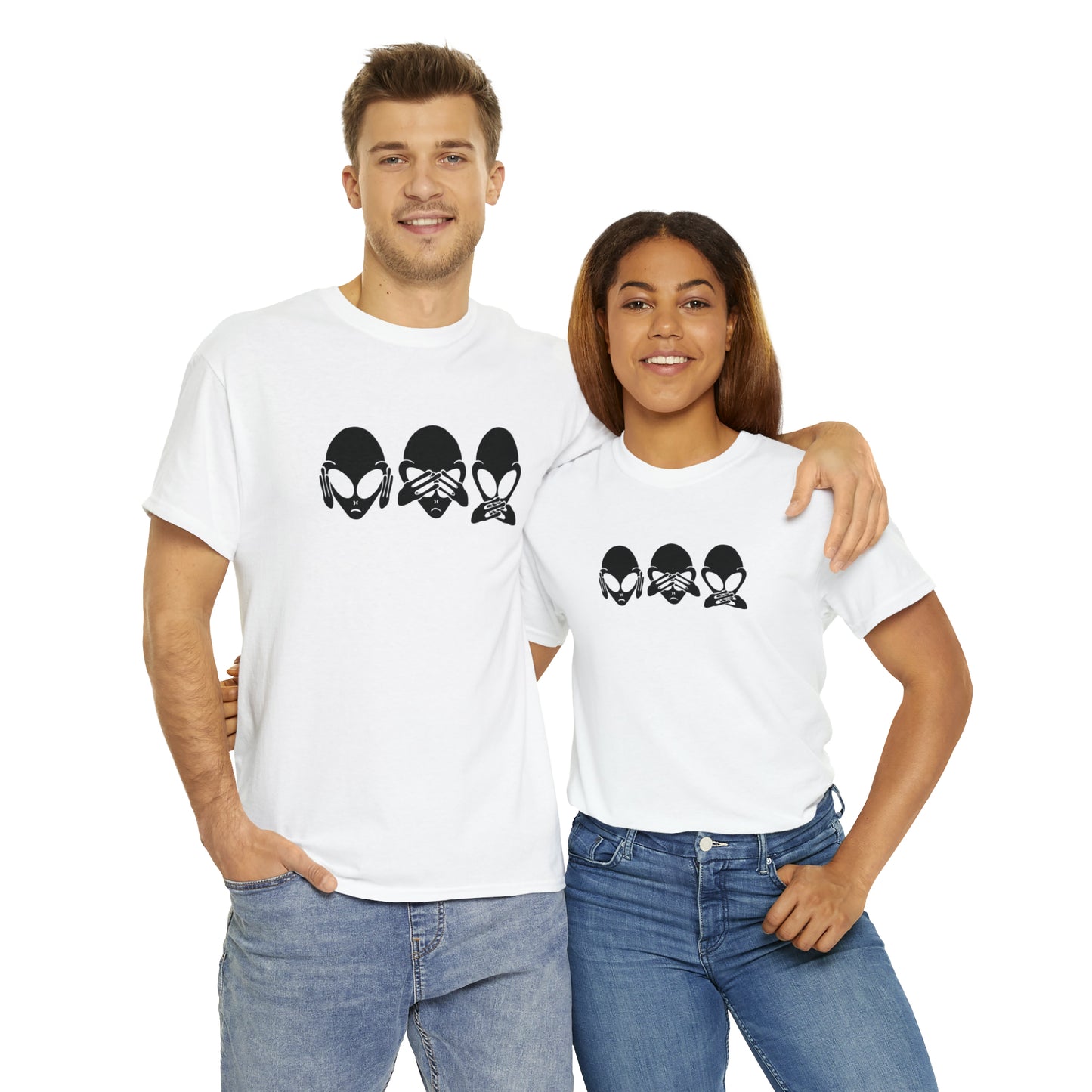 Alien Hear No Evil, See No Evil, Speak No Evil Tee