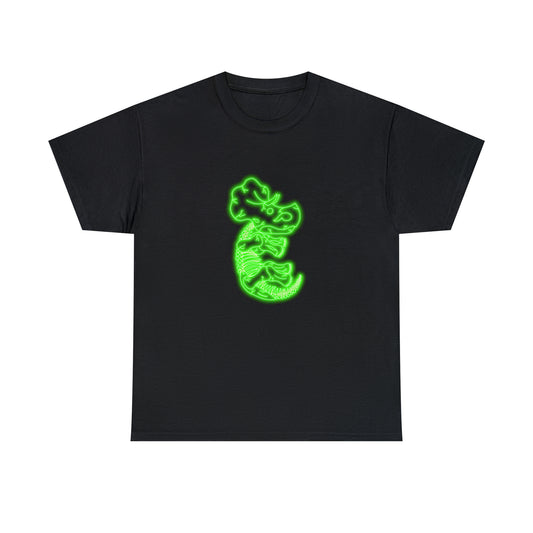 NEON Triceratops Skeleton Tee - Green