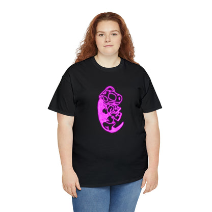 NEON Brachiosaurus Skeleton Tee - Pink