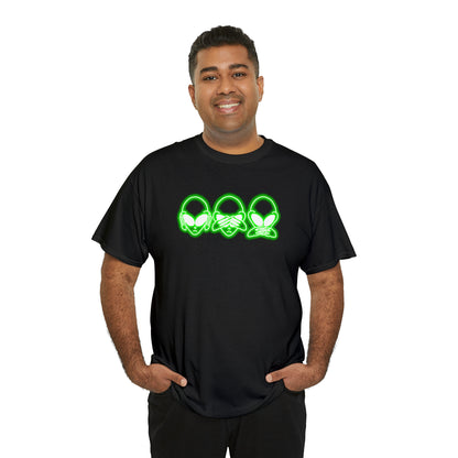 NEON Alien Hear No Evil, See No Evil, Speak No Evil Tee