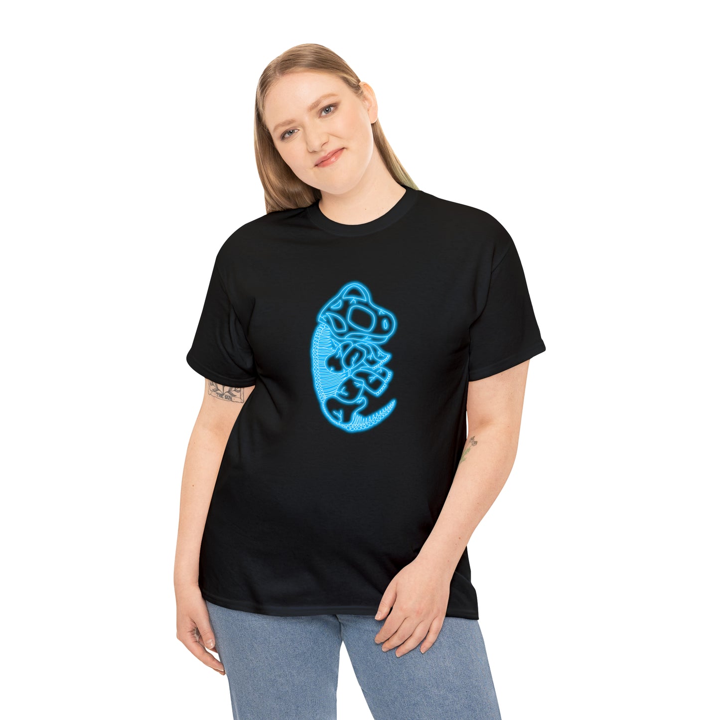 NEON Brachiosaurus Skeleton Tee - Blue