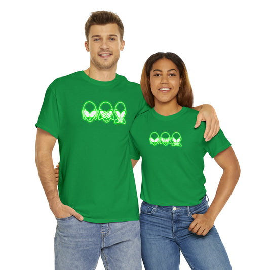 NEON Alien Hear No Evil, See No Evil, Speak No Evil Tee