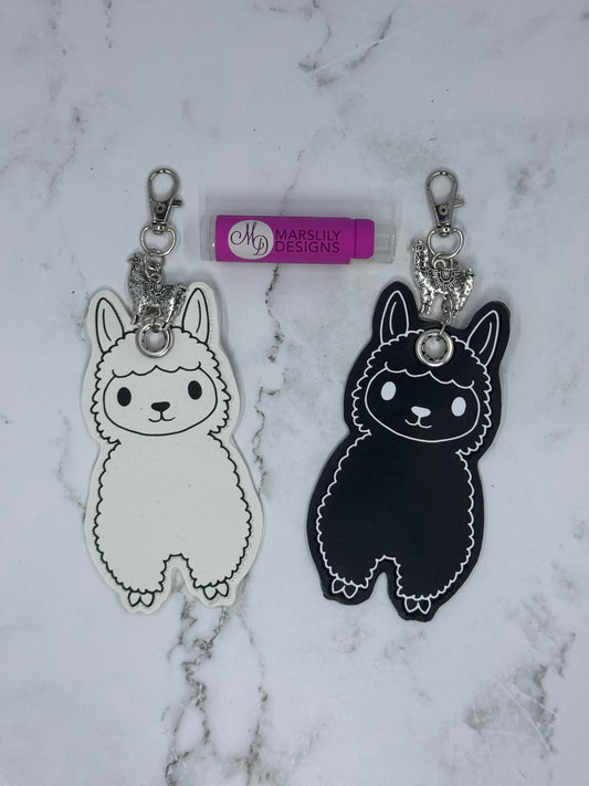 Alpaca/Llama Chapstick Keychain