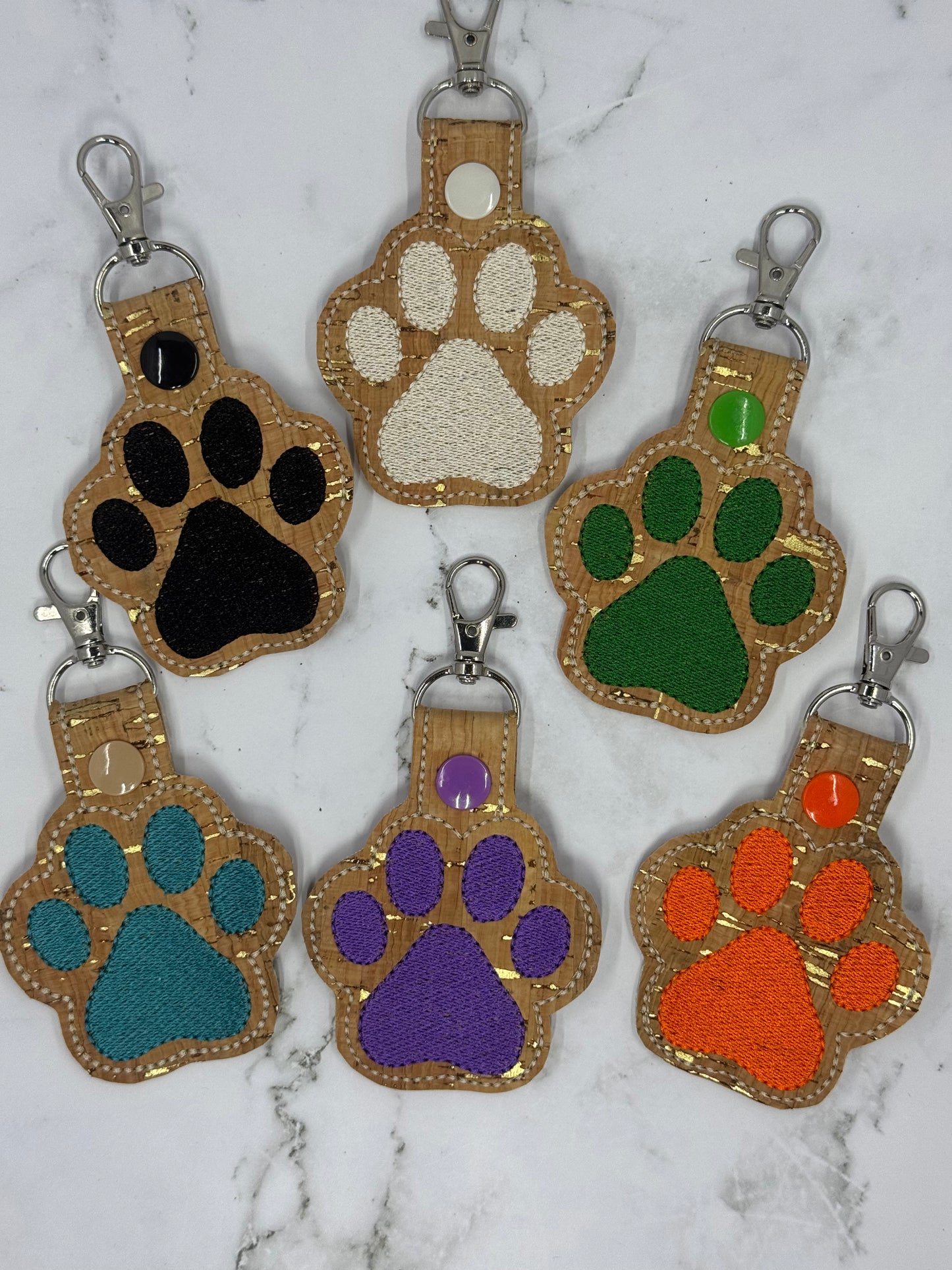 Dog Paw Keychains