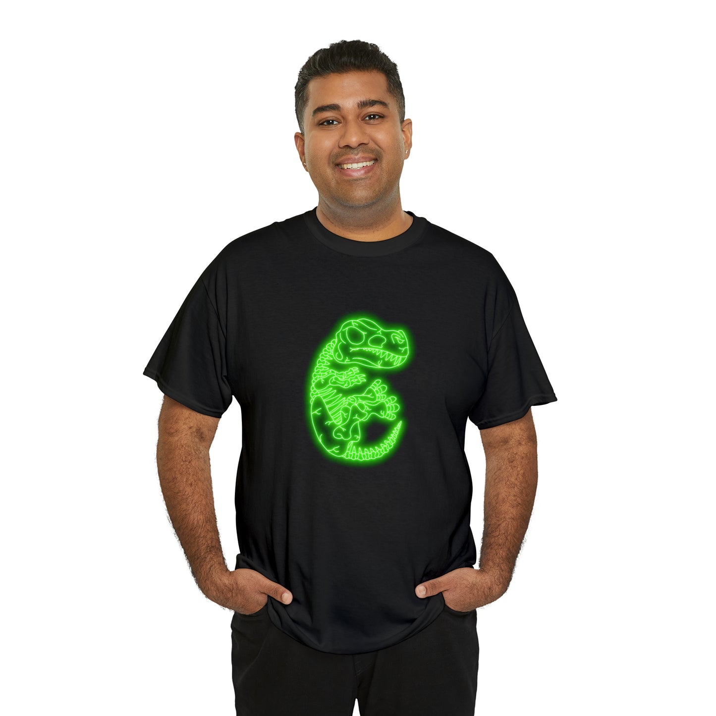 NEON T-Rex Skeleton Tee - Green