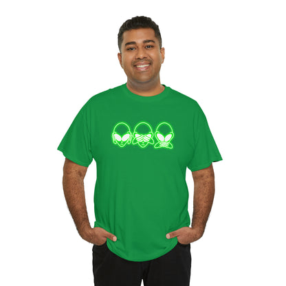 NEON Alien Hear No Evil, See No Evil, Speak No Evil Tee