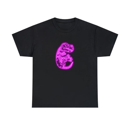 NEON T-Rex Skeleton Tee - Pink