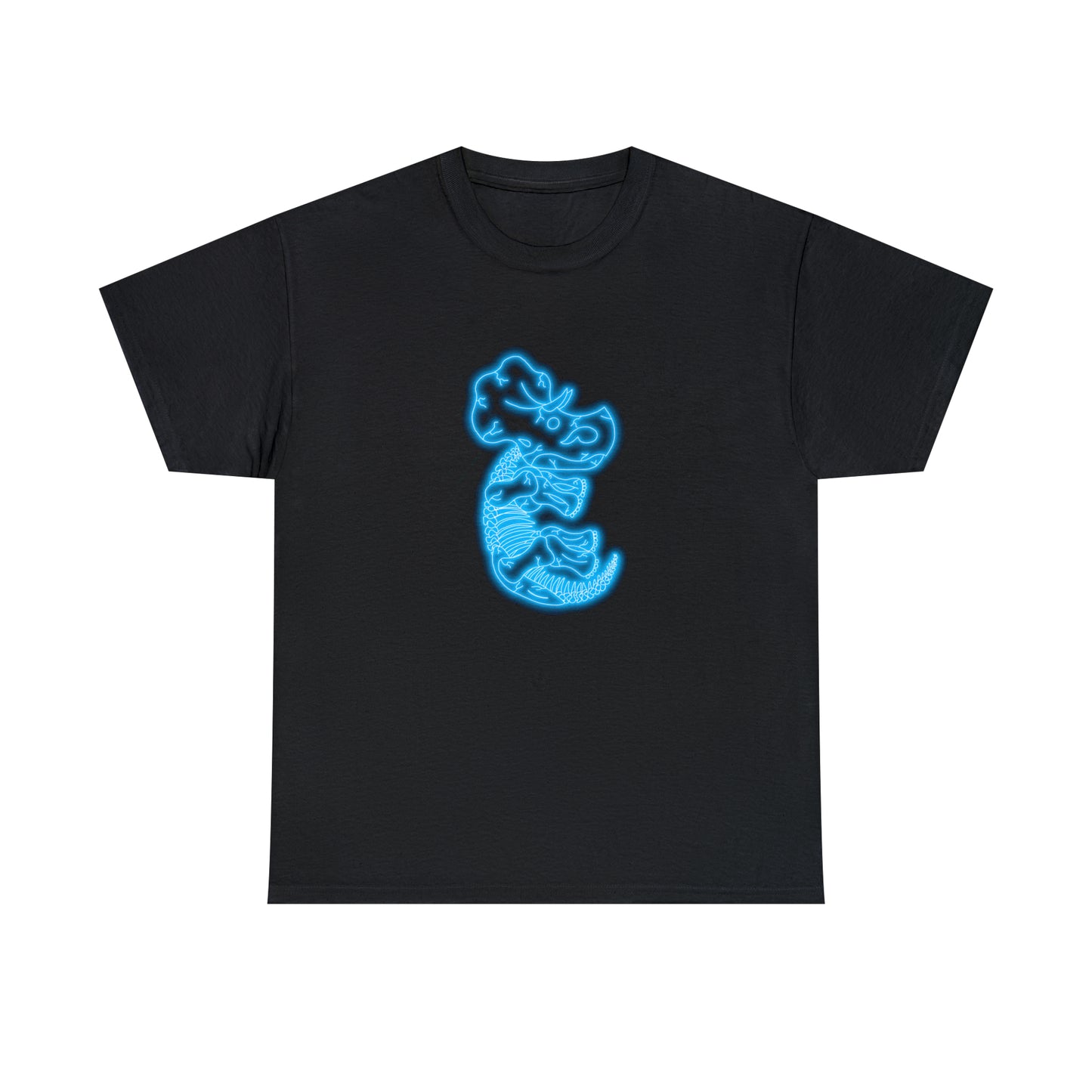 NEON Triceratops Skeleton Tee - Blue