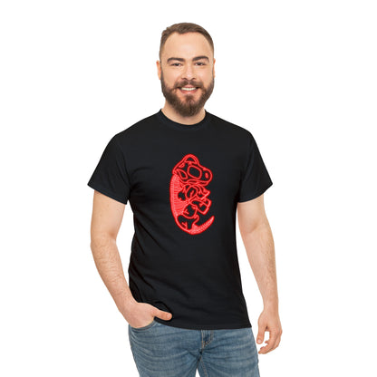 NEON Brachiosaurus Skeleton Tee - Red