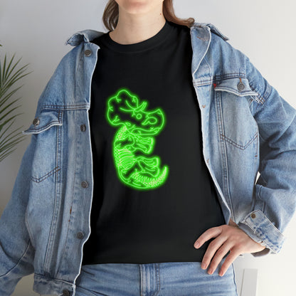 NEON Triceratops Skeleton Tee - Green