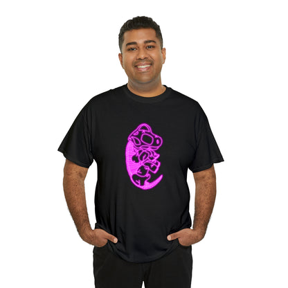 NEON Brachiosaurus Skeleton Tee - Pink