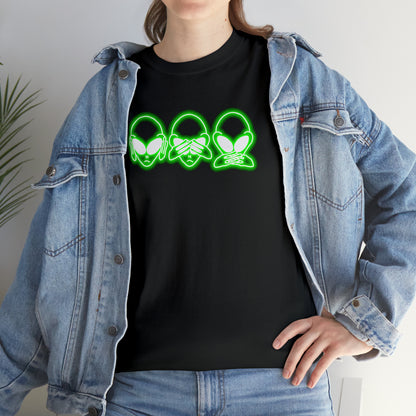 NEON Alien Hear No Evil, See No Evil, Speak No Evil Tee
