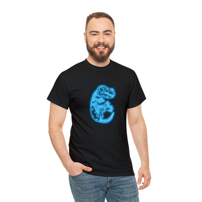 NEON T-Rex Skeleton Tee - Blue