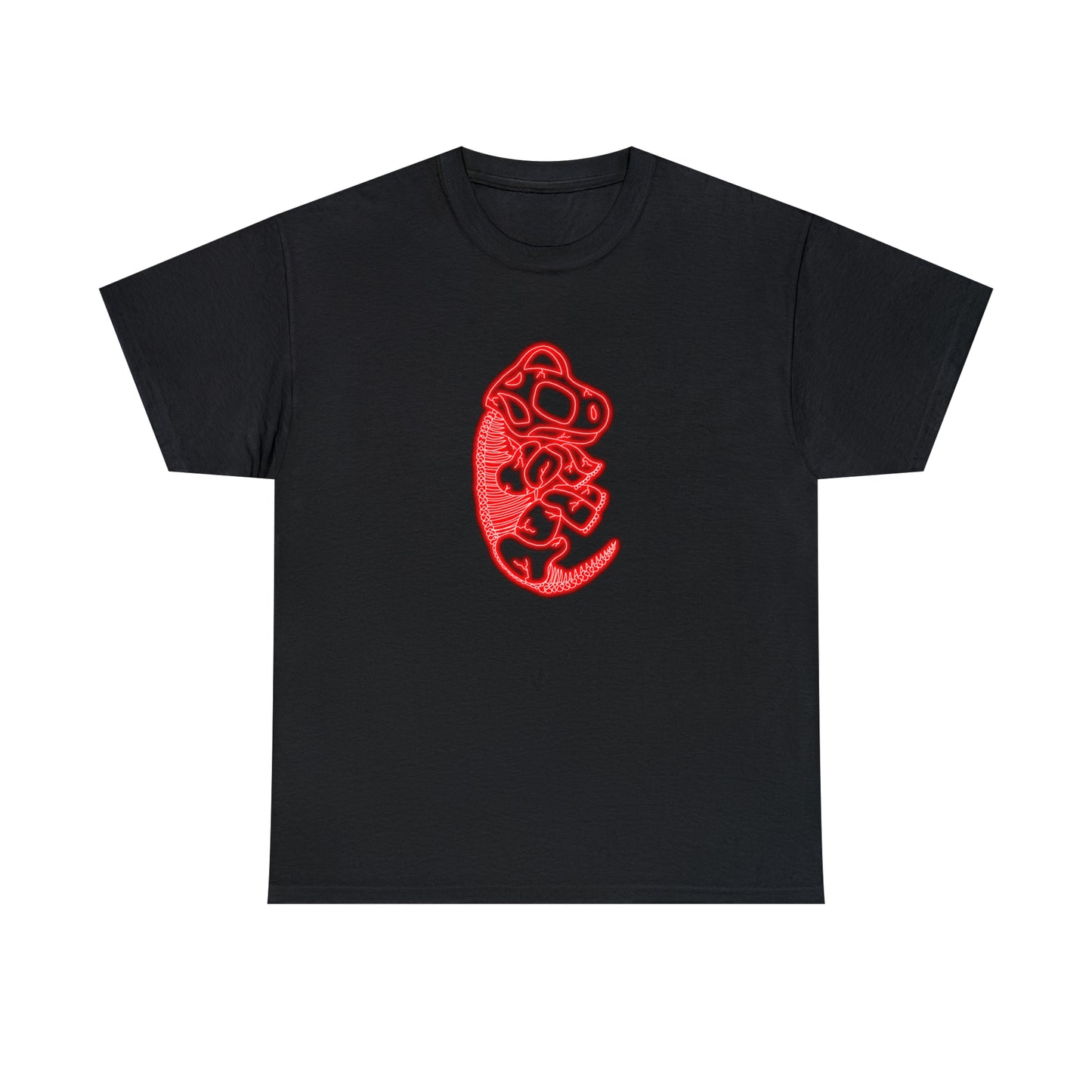 NEON Brachiosaurus Skeleton Tee - Red