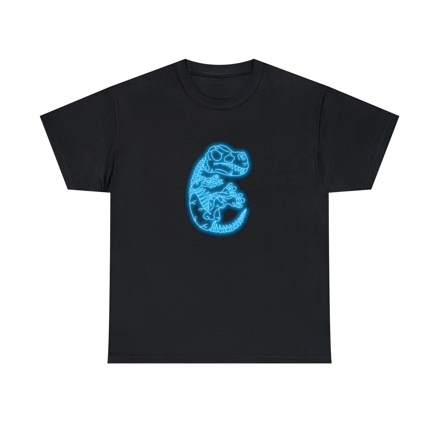 NEON T-Rex Skeleton Tee - Blue