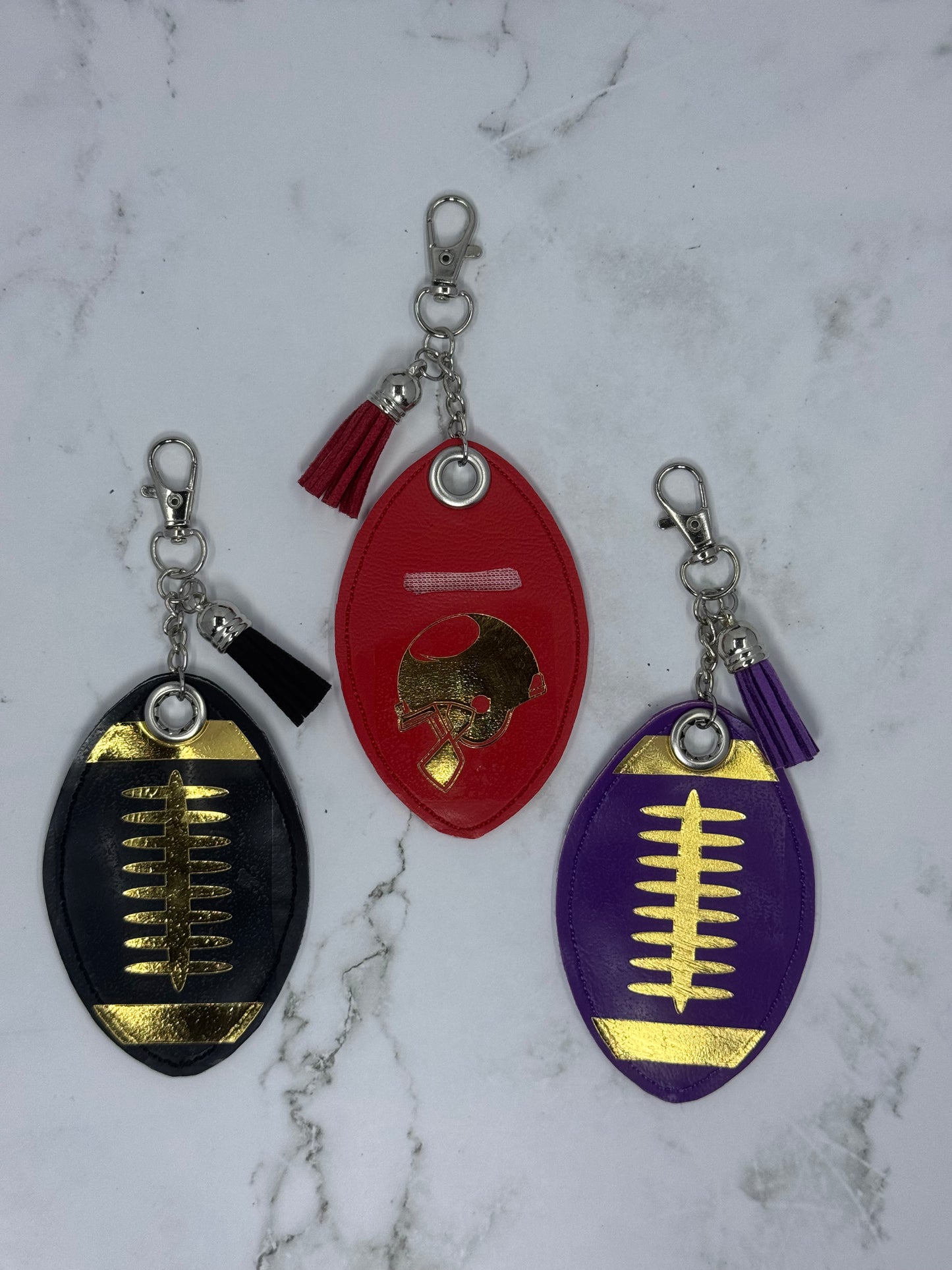 Football Chapstick Keychain