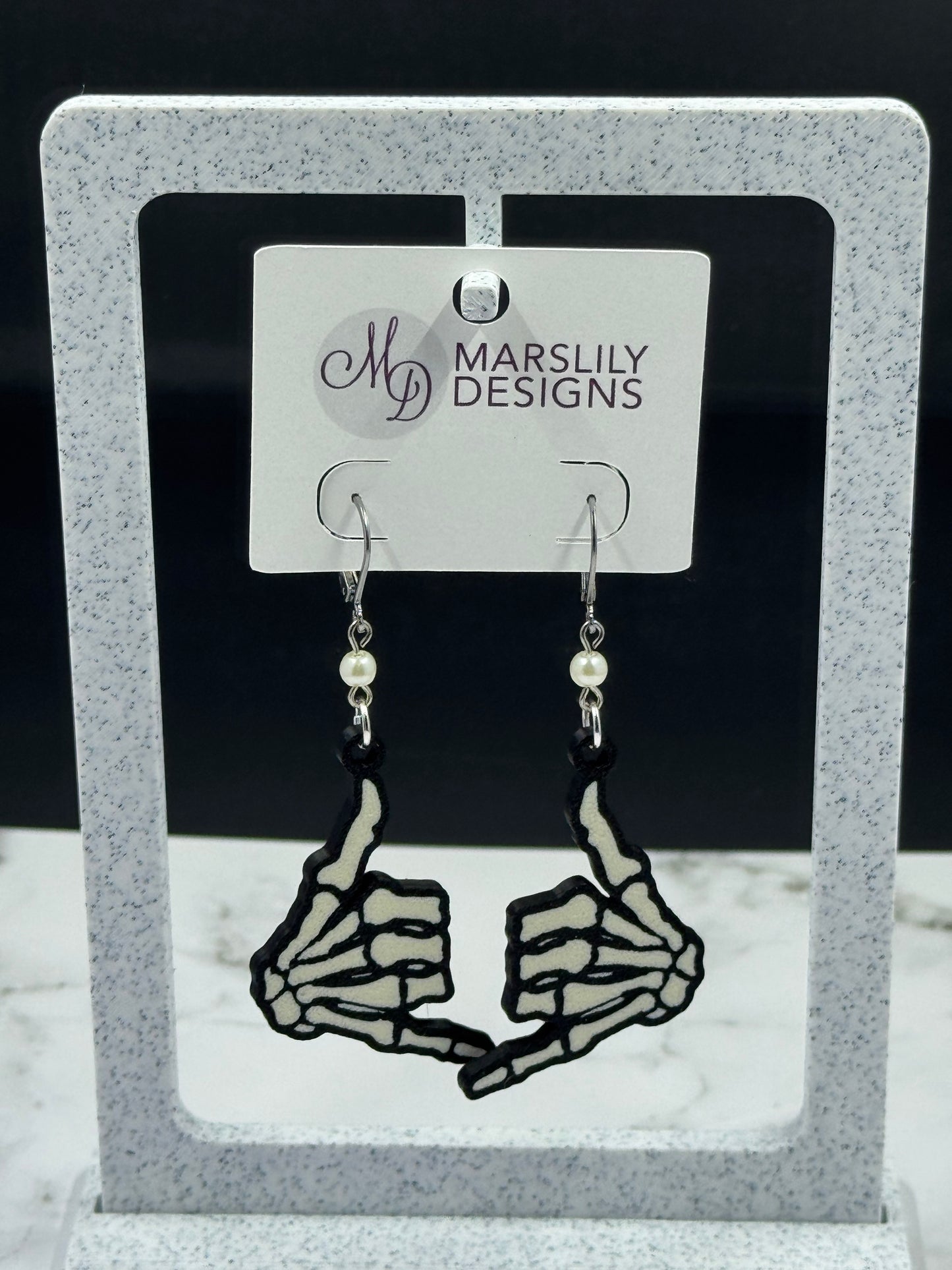 Hang Loose Skeleton Earring