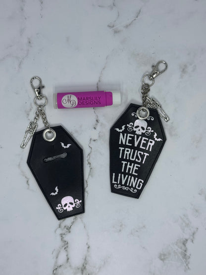 Coffin Chapstick Keychain