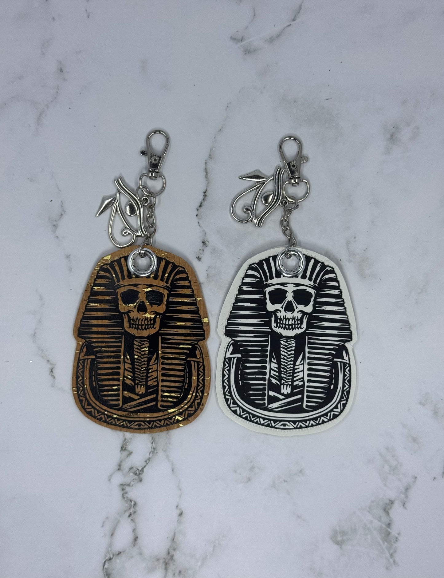 Skeleton King Tut Chapstick Keychain