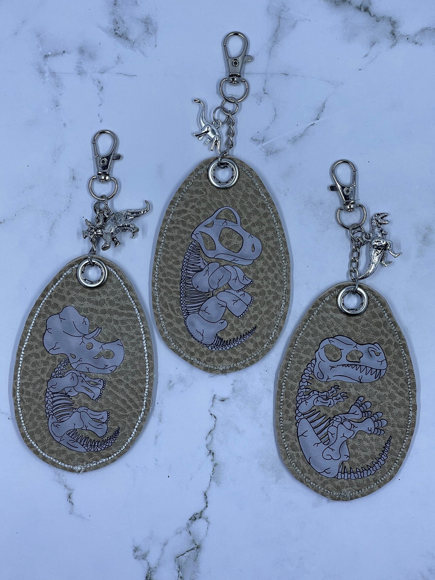 Dinosaur Egg Keychains