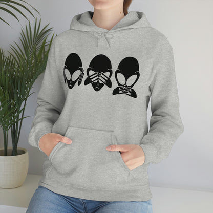 Alien Hear No Evil, See No Evil, Speak No Evil Hoodie